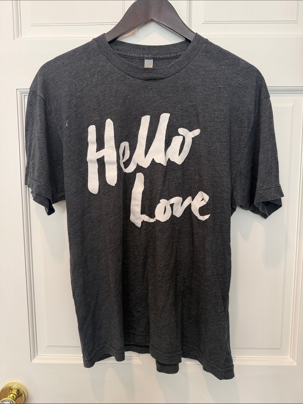 American Apparel Charcoal 'Hello Love' Graphic Tee for Hello Mr.